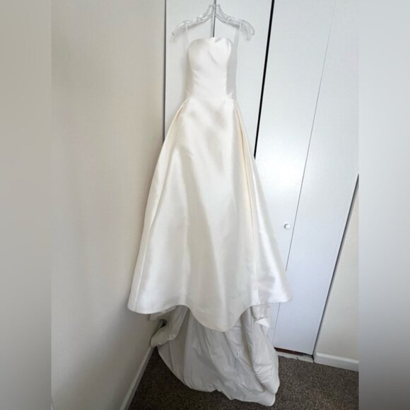 Pronovias “Jory” Off-White Strapless A-line Gown - Picture 4 of 16